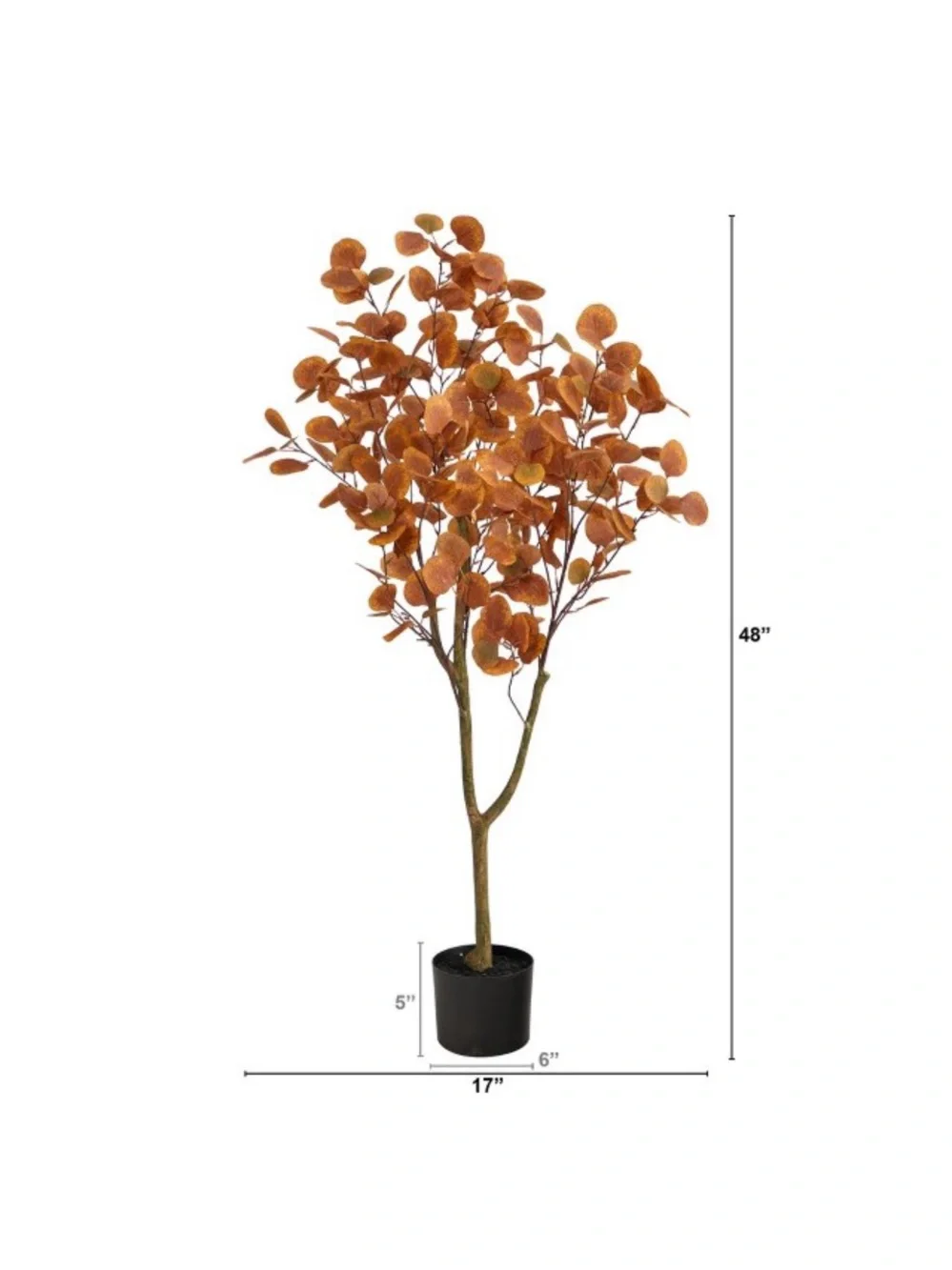NERALY NATURAL NWT 4-ft Autumn Eucalyptus Artificial Tree